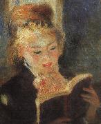 Pierre Renoir Woman Reading  fff oil on canvas